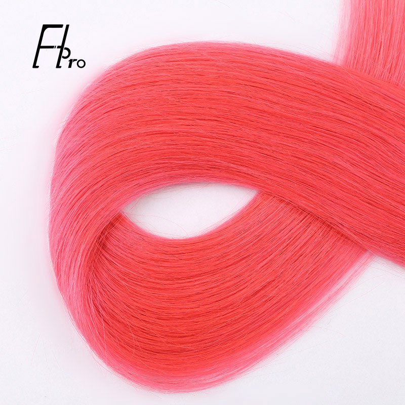 Premium Virgin Hair Pink Color Tape Hair Extensions Straight 18 inches